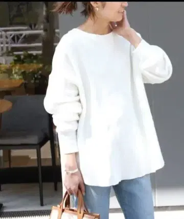 FRAMeWORK 와플 롱 풀오버 화이트 FREE 사이즈