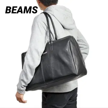 BEAMS 블랙 빅 보스턴 백