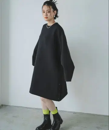 [ 미사용 ] bohmall 블랙 긴팔 미니 원피스 FREE 사이즈