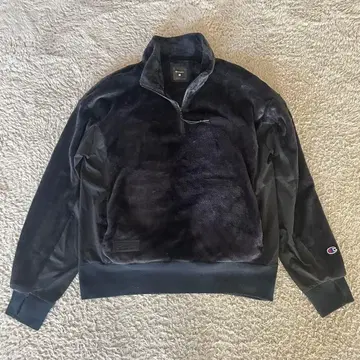 Champion 하프 지퍼 플리스 풀오버 M 블랙