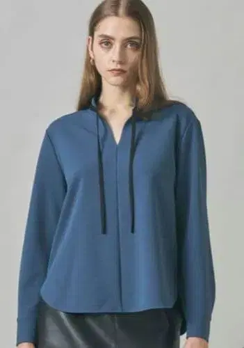 ICB 워셔블 마라보테 W 조젯 바이컬러 내로우 타이 티셔츠