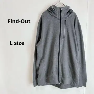 Find-Out 워크맨 집업 후드티 L 그레이 후드 긴팔