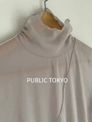 PUBLICTOKYO 시어 하이넥 멜로우 T셔츠 그레이지