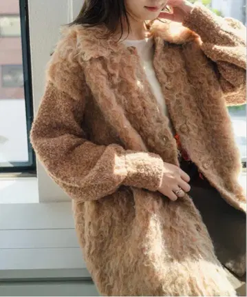 [택 포함 새상품] Kastane 웨이브 기모 롱 니트 가디건