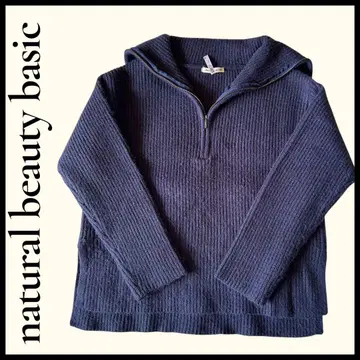 natural beauty basic 네이비 스웨터 M 따뜻한 캐주얼