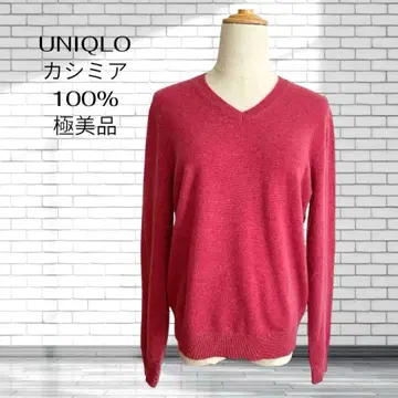 [ 컨디션 최상 ] UNIQLO 유니클로 캐시미어 V넥 니트 핑크 L