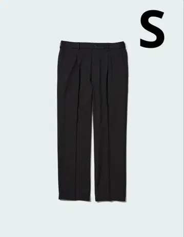 유니클로 턱 와이드 팬츠 블랙 S UNIQLO