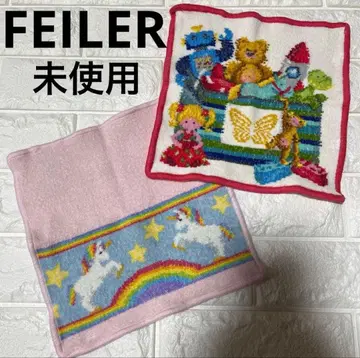 새상품급 FEILER 페이러 타월 손수건 미사용 유니콘 장난감 상자