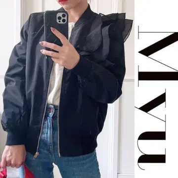 Myu 미 블루종 편프릴 Ma1