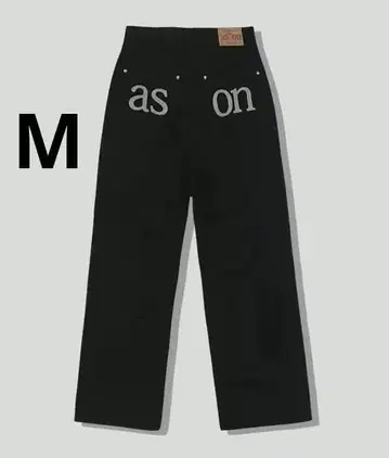 as'on 블랙 데님 팬츠 as on M 사이즈