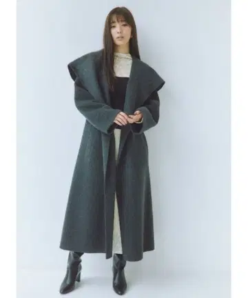 FRAY I.D / 프레이 아이디 빅 칼라 리버 롱 코트