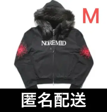 NOREMID FUR ZIP HOODIE BLACK M 사이즈