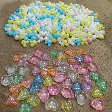 미키 오로라 스톤 하트 다이아 아크릴 스톤 약 300개