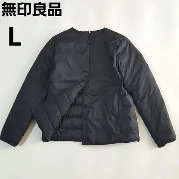 무인양품 여성용 이너 다운 자켓 포켓터블 네이비 L