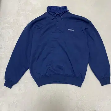 DESCENTE 하이넥 후드티 트레이닝복 맨투맨 NCAA 블루