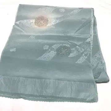 C140 순수 실크 오비 금채 컨디션 최상 기모노