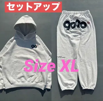 90 Logo Original Hoodie pants setup grey