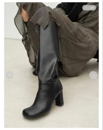 미라 오웬 라운드토 부츠 24.5 블랙 미사용 새상품