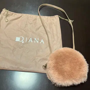 DIANA 베이지 퍼 숄더백