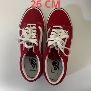 약간 새상품급 VANS 스니커즈 레드 26cm