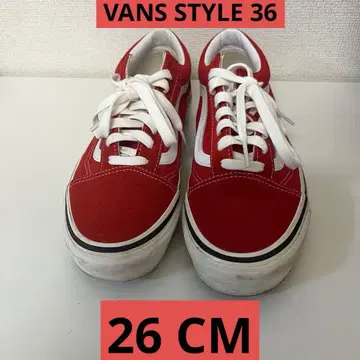 VANS 반스 스니커즈 레드 26cm