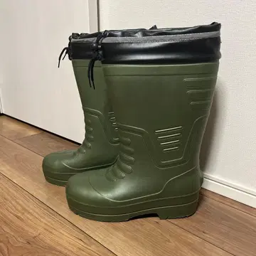 새상품급 스노우 부츠 올리브 그린 경량 방수 장화 사이즈 LL 스키