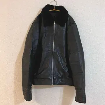 roshell 로셸 퍼 블랙 가죽 자켓 M