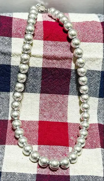 새상품급 스와로브스키 10mm 펄 목걸이 길이 40cm