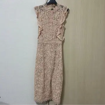 ZARA 레이스 슬리브리스 드레스 핑크