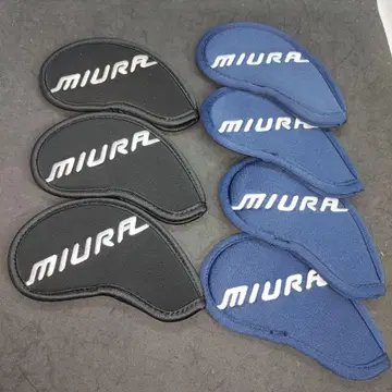 새상품급 MIURA 미우라기켄 아이언 커버 블랙 네이비 7개