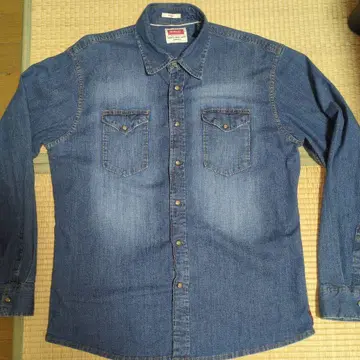 랭글러 데님 셔츠 L Wrangler 스트레치