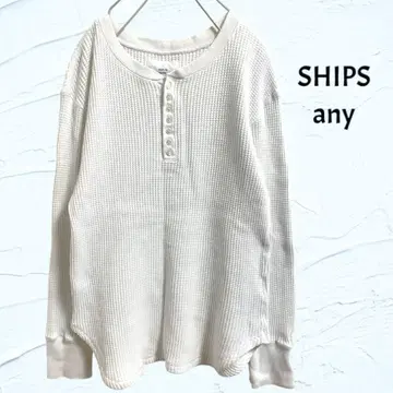 SHIPS any 와플 헨리넥 풀오버 긴팔 롱티 쉽스