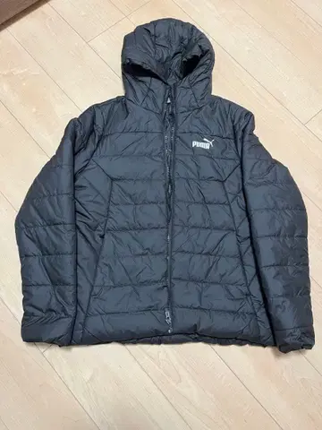 PUMA 후드 부착 다운 자켓 XL 블랙