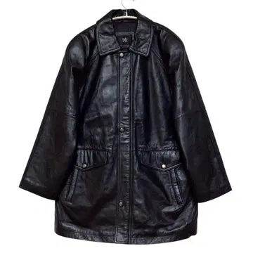 천연 가죽 양가죽 라무 가죽 자켓 충전솜 퀼팅 블랙 L