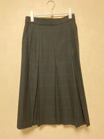 마가렛호웰 체크 플리츠 스커트 L