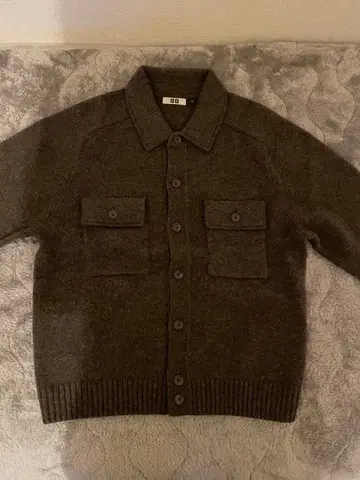 UNIQLO U 라무 니트 자켓 35 BROWN L