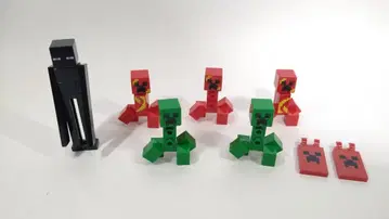 레고 마인크래프트 미니 피규어 6개 정품 엔더맨 폭발 크리퍼