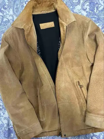 베이지 스웨이드 자켓