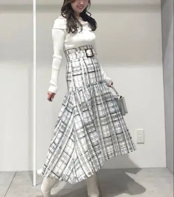 [ 컨디션 최상 ] MERCURYDUO 머큐리 듀오 컬러 체크 원피스