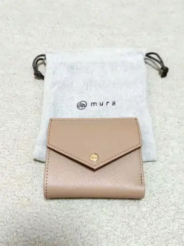 미사용 무라 접이식 지갑 브라운