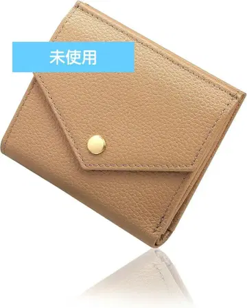 미사용 무라 접이식 지갑 브라운