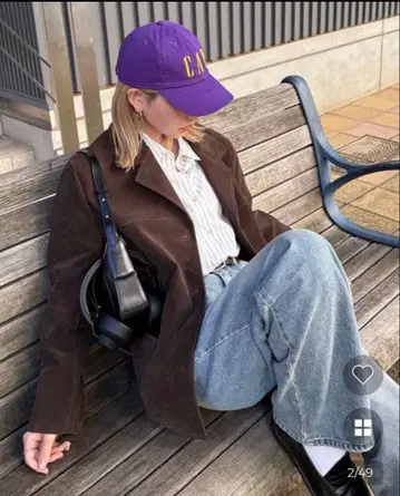 nugu lloomie 오버 사이즈 스웨이드 자켓 brown