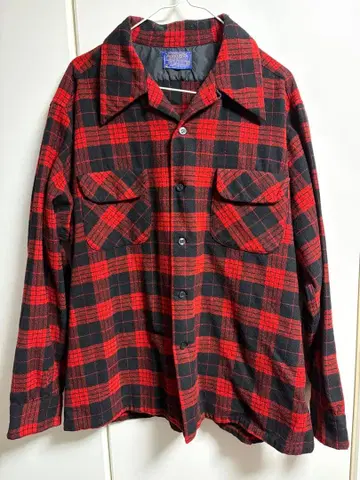 펜들턴 70's 오픈 카라 울 셔츠 미국제 XL