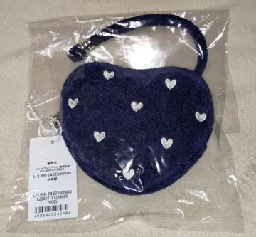 새상품 러브러리 바이 페이 페이 하트 하트형 파우치 네이비