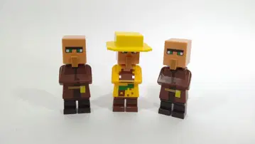 레고 마인크래프트 미니 피규어 마을 주민 3체 정품 부품 21187 외