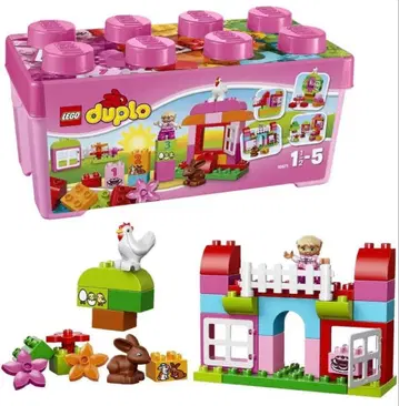 LEGO duplo 핑크 컨테이너 디럭스 덤 포함