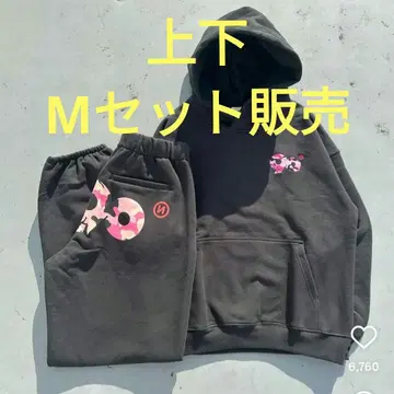 9090 90 로고 오리지널 후드 셋업 M