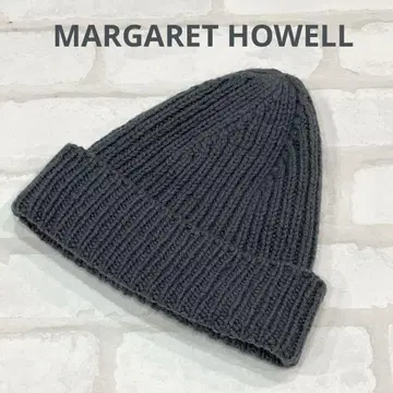 마가렛호웰 캐시미어 실크 혼방 니트 모자 차콜 그레이 일본제