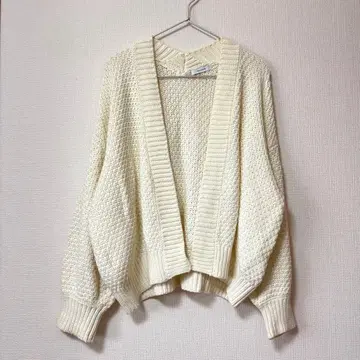JEANASIS 니트 가디건 아이보리 루즈핏 프리 사이즈
