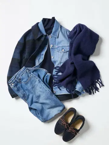 미사용 새상품 유니클로 수플레얀  블루 대형